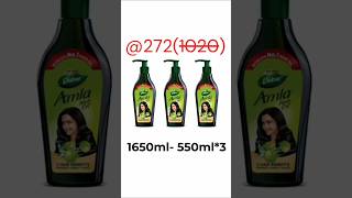 Dabur Amla Hair Oil 550 ml Pack of 3 272 mrp 1020 For such deals check description deals [upl. by Ennahtebazile231]