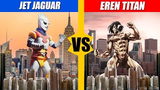 Jet Jaguar vs Eren Attack Titan  SPORE [upl. by Adleme]