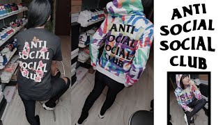 Try on Unpack  Anti Social​ Social​ Club​ Hoodie​ amp​ TShirt  size XS S EP20 [upl. by Devy]