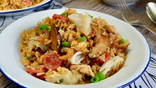 Super Easy Rice Cooker Kiam Peng • Chicken Cabbage Rice 咸饭 One Pot Chinese Savoury Rice Recipe [upl. by Kroll]