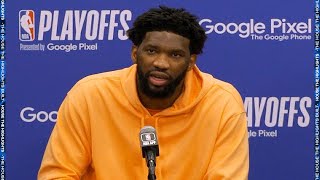 Joel Embiid Talks Game 3 Loss vs Celtics Postgame Interview [upl. by Hayidah]