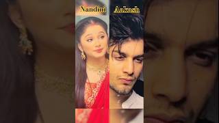 Nazara TV Show Dhartiputra Nandini Serial Aakash and nandini Beautiful 😘❤️ status shorts 💫💞 [upl. by Jackelyn]