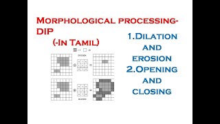 WHAT IS MORPHOLOGICAL PROCESSING IN DIGITAL IMAGE PROCESSING IN TAMIL [upl. by Housen]