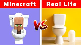 MINECRAFT AND REAL LIFE Minecraft vs Real World Showdown [upl. by Asserat]