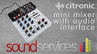 Citronic QPAD compact mini mixer with USB Bluetooth and audio interface [upl. by Mahtal]