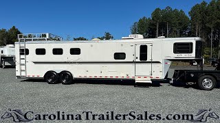 2004 Sundowner 8010 Sierra 4 Horse Trailer Tour  10ft Full Living Quarters with Rear Ramp [upl. by Ryun]