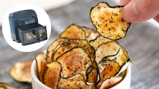 Air Fryer Zucchini Chips  Low Carb Snack Idea [upl. by Anoiuq]