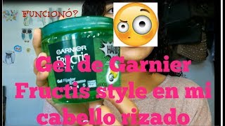 Garnier Gel Fructis Style Cera de Fruta en mi cabello rizado [upl. by Ursulette]