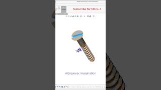 Slotted Flat Head Screw for Wood Work EngineerImagination shorts foryou solidworks model [upl. by Amann753]