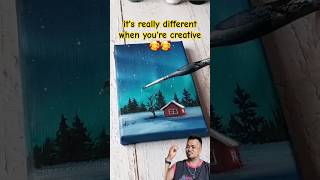 DIY Christmas aurora painting Cheap amp easy [upl. by Behn684]