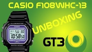 Casio F108WHC1B Watch Unboxing [upl. by Grunberg]