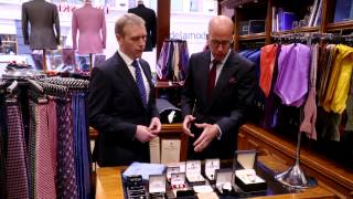 Tie Etiquette The Royal Butler Visits Dege amp Skinner bespoke tailors Savile Row in London [upl. by Halilahk]