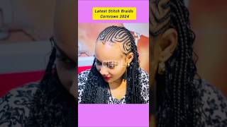 Latest Stitch Braids Cornrows 2024  Amazing Fulani Braids Hairstyles Trends shorts [upl. by Conney]