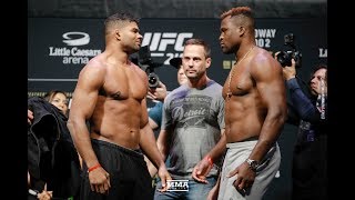 UFC 218 Alistair Overeem vs Francis Ngannou Staredown  MMA Fighting [upl. by Tallula358]