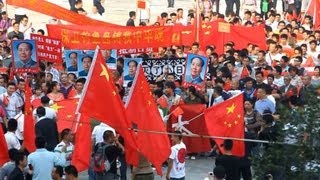 AntiJapan protests across China on war anniversary [upl. by Davine]