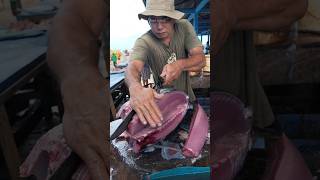 Amazing expert skill of cutting tuna with the finest meat tuna seafood fish streetfood [upl. by Lleynad921]