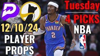 PRIZEPICKS NBA TUESDAY 1210 CORE PLAYER PROPS TODAY NBA CUP [upl. by Saire814]