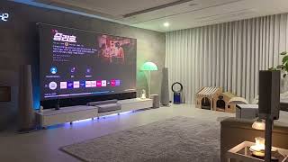 Samsung 4k projector and vividstorm S PRO screen [upl. by Tomkin]