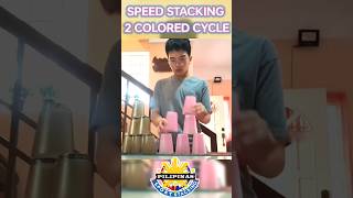 Speed of Sport Stacking Gold and Pink Cup Stacking in 6560 Seconds cupstacking speed shorts [upl. by Ahcila]