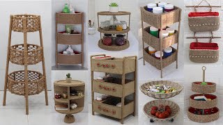 10 Storage Organizer Racks from Waste Materials  Jute Craft Ideas [upl. by Evie]