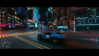 Cyberpunk 2077  Short Night Time Drive  Path Tracing  Mods  219 [upl. by Lennahs]