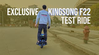 KingSong F22 Exclusive Test Ride [upl. by Llertnov]