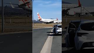 Virgin Airlines Boeing 737 arrives at Canberra airport [upl. by Ecylla]