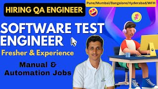 Software Jobs  Testing Jobs for Fresher  QA Jobs for Experienced  Manual amp Automation Testing Job [upl. by Whittemore]