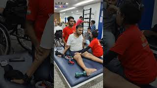 Recovery of quadriplegic patient at Walk n Run physiotherapy quadriplegic rehab fitness [upl. by Druci]