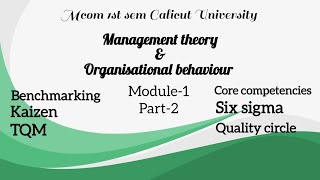 Management theory and organizational behaviour Mcom 1st sem module1 part2 Calicut University [upl. by Najar713]