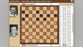 Deslauriers  Dagenais World Draughts Championship 1952 [upl. by Talmud274]