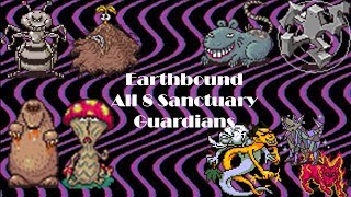 Earthbound  All 8 Sanctuary Guardian Fights [upl. by Nnylirej]