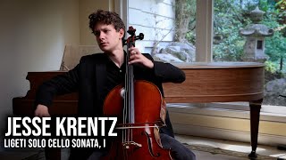 Jesse Krentz plays Ligeti Solo Cello Sonata I  Dialogo [upl. by Ecnaret]