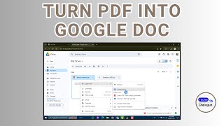 How to Turn PDF into Google DOC [upl. by Nabois368]