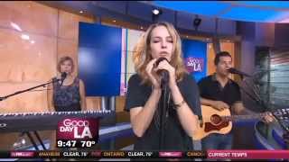 Bridgit Mendler  quotHurricanequot Live at Good Day LA [upl. by Lletnahs]