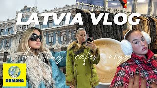 RIGA LATVIA  Thrifting cafes living in riga [upl. by Katharyn]