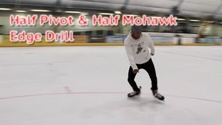 Half Pivot and Half Mohawk Ice Hockey Power Skating Edge Control Drill  Hockeytutorialcom [upl. by Lasyrc126]