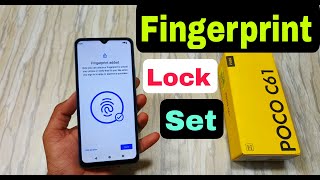 Poco c61 Fingerprint Lock Kaise Lagaye  How To Set Fingerprint Lock in Poco C61 [upl. by Schrader]