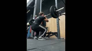 90kg 5x3 front squat [upl. by Haronid]