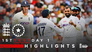 England Bowled Out For 183  England v India  Day 1 Highlights  1st LV Insurance Test 2021 [upl. by Ailemap]