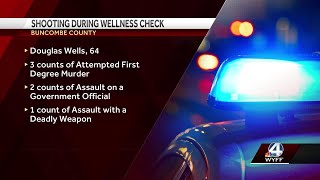 Asheville North Carolina man arrested after shooting at deputies during wellness check officia [upl. by Ancilin356]