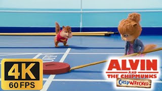 Alvin and the Chipmunks Chipwrecked 2011  Chipettes and Chipmunks Play Shuffleboard 4K60FPS [upl. by Nadirehs]