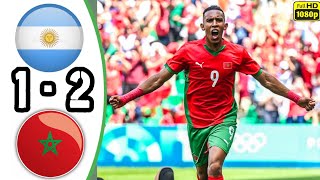 Olympics Mens Football Argentina vs Morocco  Full Highlights amp All Goals [upl. by Anehc]