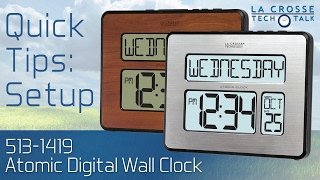 Digital Atomic Wall Clock Setup Instructions [upl. by Ardme]