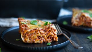 Hearty Vegan Lentil Lasagna With a Creamy Béchamel Sauce [upl. by Hamimej]