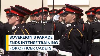 Sovereigns Parade More than 200 officer cadets celebrate commissioning from Sandhurst [upl. by Laspisa]