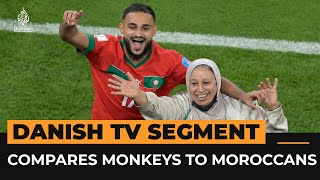 Danish TV compares monkeys to Moroccan footballers and their mothers  AJ shorts [upl. by Yelsnya230]