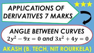 Applications of Derivatives 7 Marks Q8  Tangents and Normals applicationsofderivatives [upl. by Asta2]