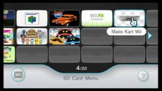 Wii System Menu Version 40 New SD Card Menu [upl. by Ahselak]