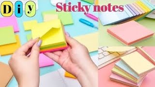 How to make sticky notes at home😱 Diy sticky notes 100 real 🤩👍 Easy to make with only two things 🥰 [upl. by Iphigenia]